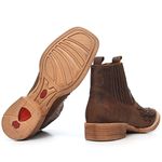 Botina Feminina Texana Country Vimar Boots Couro Legitimo Castanho
