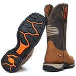 Bota Texana Masculina Vimar Boot Bandeira Eua Couro Dallas Bambú
