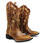 Bota Texana Feminina Marconi 7907 Fossíl Havana 