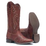 Bota Texana Feminina Vimar Boots 13131 Fóssil Sella