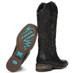 Bota Texana Feminina Vimar Boots 13103 Splash Arraia Internacional Rpl Preto