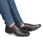 Sapato Social Casual Masculino Oxford Em Couro Premium 5051 Preto
