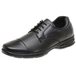 Sapato Social Casual Masculino Oxford Em Couro Premium 5051 Preto