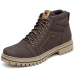 Bota Coturno Masculino De Amarrar Adventure Trabalho 503 Marrom
