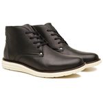 Bota Masculina Ankleboot Em Couro Com Palmilha Gel 100 Preto