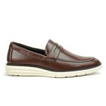 Sapato Social Casual Masculino Mocassim Sem Cadarço Super Macio e Leve Footwear Marrom