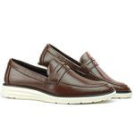 Sapato Social Casual Masculino Mocassim Sem Cadarço Super Macio e Leve Footwear Marrom
