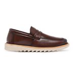 Sapato Casual Loafer Mocassim Tratorado Super Leve E Macio Marrom