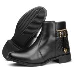 Bota 0207 PTO cano curto com ziper