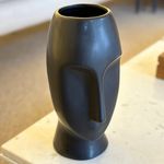 Vaso de Cerâmica Preto Face Alto - Salvattore