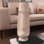 Vaso em Louça Estátua Moai Branco - Salvattore