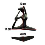 Escultura Yoga em Louça Preta