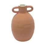 Vaso em Cerâmica Texturizado - Terra Cota 