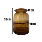 Vaso em Vidro Grande Âmbar Áureo
