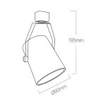 Spot de Trilho Classic PAR20 Ø8x19,5cm Ferro Branco - PIX Iluminação 36506035