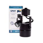 Spot de Trilho Fenda Redondo Dicroica Ferro Preto - PIX Iluminação 36506040