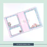 Kit Bloco Floral - Azul