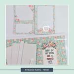 Kit Bloco Floral - Menta