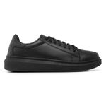 Tenis Style Idealle Preto Sola Preta Couro