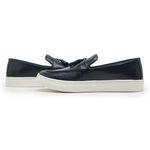 Tenis Casual Idealle Penny Loafer Bambulim Azul Marinho Couro Legítimo