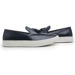Tenis Casual Idealle Penny Loafer Bambulim Azul Marinho Couro Legítimo