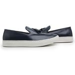 Sapato Loafer Guitte Bambulim Azul Marinho Couro Legítimo