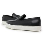 Tenis Casual Idealle Penny Loafer Bambulim Preto Couro Legítimo