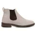 Bota Casual Masculina Chelsea Couro Camurça Off White