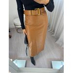 Saia Midi Mocha Mousse Vilma Marrom