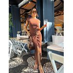 Vestido Midi Marrom Luma