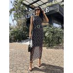 Vestido Midi em Tule Poa Rose