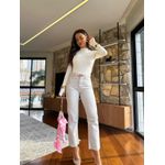 Calça Reta Jeans Mily Areia
