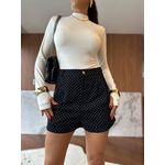 Short Preto Poá Tessie