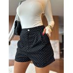Short Preto Poá Tessie