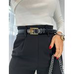 Cinto Preto em Couro Mavys