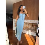 Vestido Midi Azul Falls