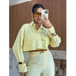 Camisa Cropped Manteiga Lyla