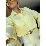 Camisa Cropped Manteiga Lyla