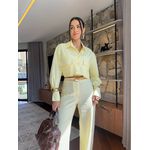 Camisa Cropped Manteiga Lyla