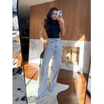 Calça Jeans Wide Leg Estonada Nina