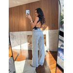 Calça Jeans Wide Leg Estonada Nina