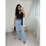 Calça Wide Leg Jeans Vivi Média