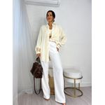 Conjunto Camisa e Cropped Manteiga Rany