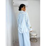 Conjunto Camisa e Cropped Rany Azul