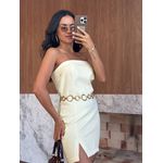 Vestido Curto Manteiga Eva