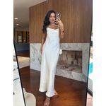 Vestido Acetinado Branco Verona