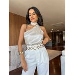 Blusa Acetinada Carla Areia