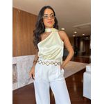 Blusa Acetinada Amarelo Carla