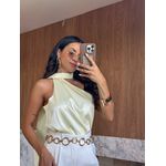 Blusa Acetinada Amarelo Carla