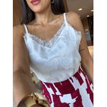 Blusa Acetinada Off Selena